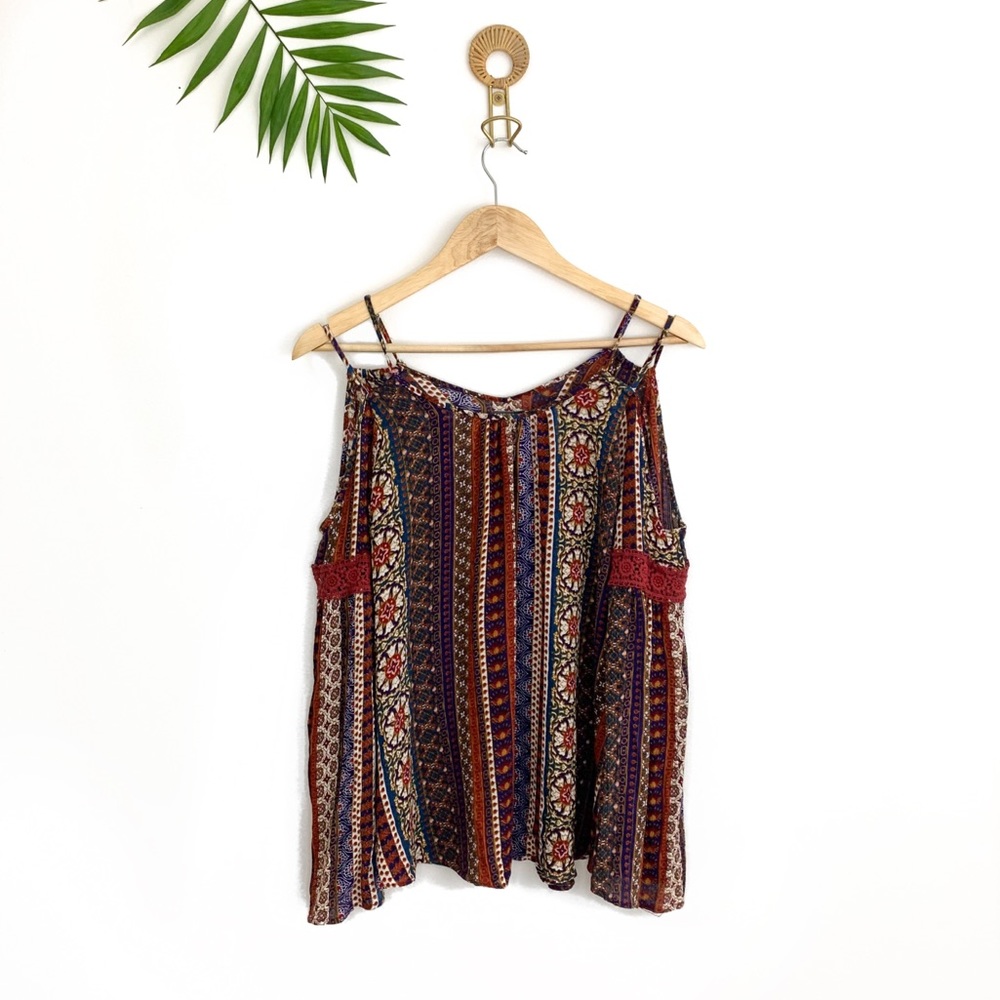 Earthbound | Boho Open-Shoulder Long Sleeve Blouse